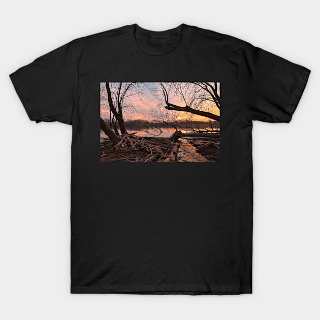 Potomac River Sunset T-Shirt by somadjinn